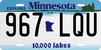 MN license plate 967LQU