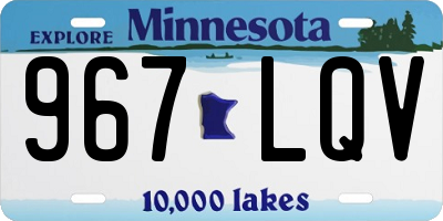 MN license plate 967LQV