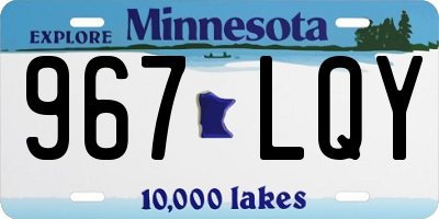 MN license plate 967LQY