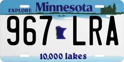 MN license plate 967LRA