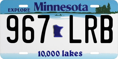 MN license plate 967LRB