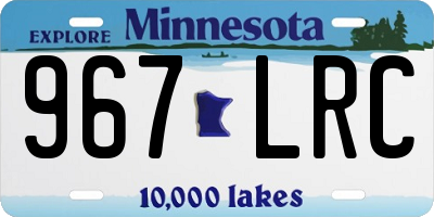 MN license plate 967LRC