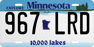 MN license plate 967LRD