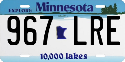 MN license plate 967LRE