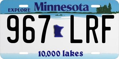 MN license plate 967LRF