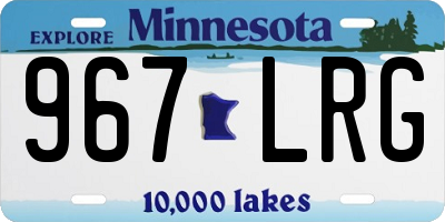 MN license plate 967LRG