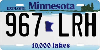 MN license plate 967LRH