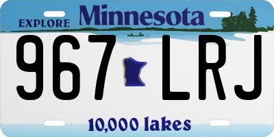 MN license plate 967LRJ