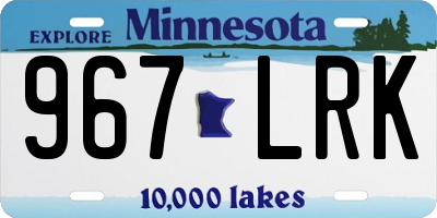 MN license plate 967LRK