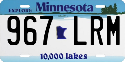MN license plate 967LRM