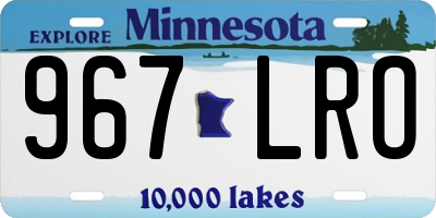 MN license plate 967LRO