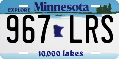 MN license plate 967LRS
