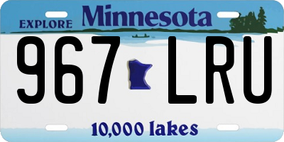 MN license plate 967LRU