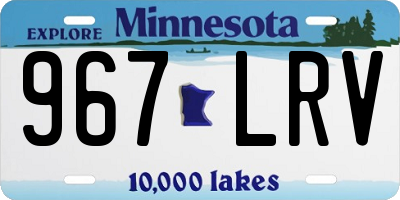 MN license plate 967LRV