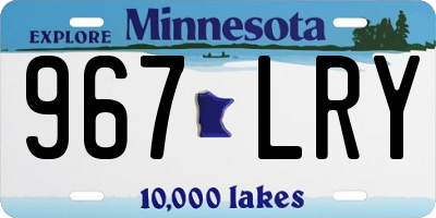 MN license plate 967LRY