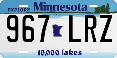 MN license plate 967LRZ