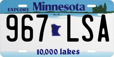 MN license plate 967LSA