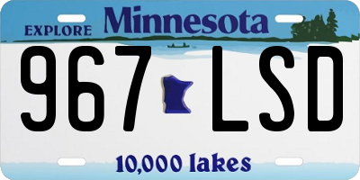 MN license plate 967LSD