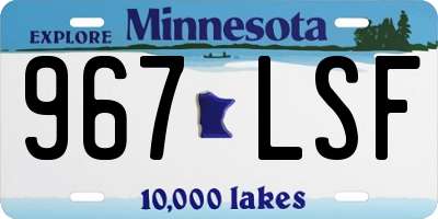 MN license plate 967LSF