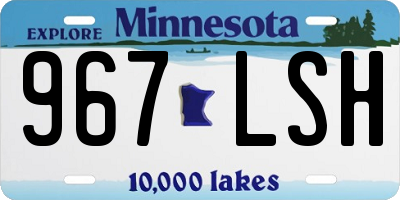 MN license plate 967LSH