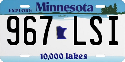 MN license plate 967LSI