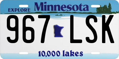 MN license plate 967LSK