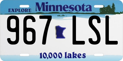 MN license plate 967LSL