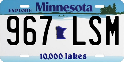 MN license plate 967LSM