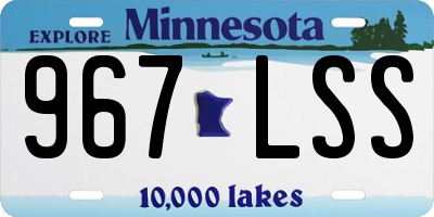 MN license plate 967LSS