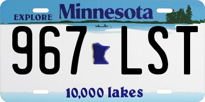MN license plate 967LST
