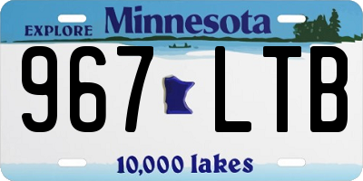MN license plate 967LTB