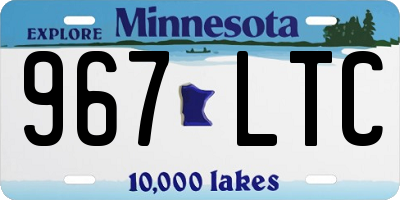 MN license plate 967LTC