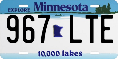 MN license plate 967LTE