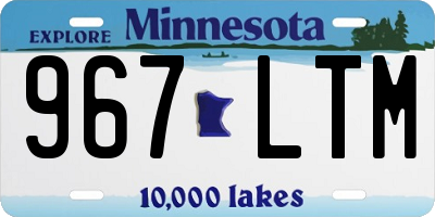 MN license plate 967LTM