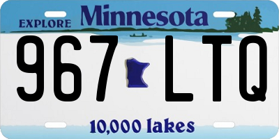 MN license plate 967LTQ