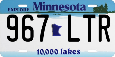 MN license plate 967LTR