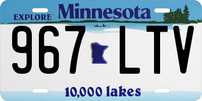 MN license plate 967LTV