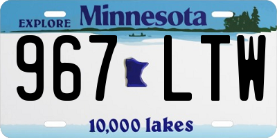MN license plate 967LTW