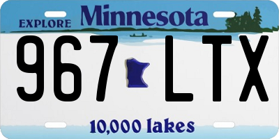 MN license plate 967LTX