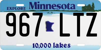 MN license plate 967LTZ