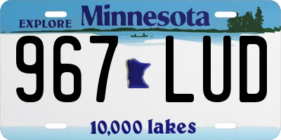 MN license plate 967LUD