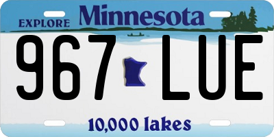 MN license plate 967LUE