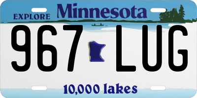 MN license plate 967LUG