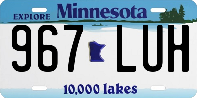 MN license plate 967LUH