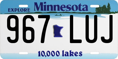 MN license plate 967LUJ