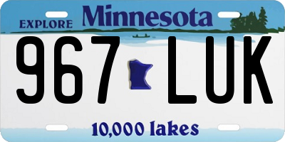 MN license plate 967LUK