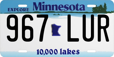 MN license plate 967LUR