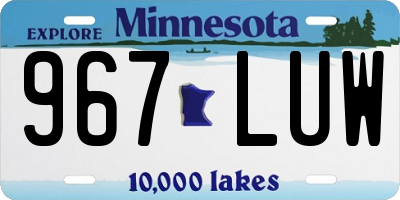 MN license plate 967LUW