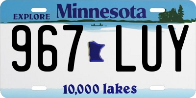 MN license plate 967LUY