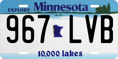 MN license plate 967LVB